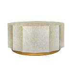 Стол кофейный с отделкой раковинами устриц Coastal Charm варинант исполнения - 1 | Loft Concept в Тюмени