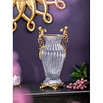 Ваза прозрачная с бронзовыми ручками в виде ангелов Eden Garden варинант исполнения - 2 | Loft Concept в Тюмени