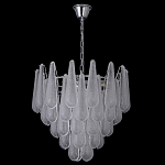 Люстра с подвесками из рифленного стекла в форме капель Textured Glass Chandelier варинант исполнения - 15 | Loft Concept в Тюмени