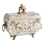 Шкатулка с фигуркой льва на крышке Eden Garden варинант исполнения - 1 | Loft Concept в Тюмени