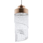 Подвесной светильник со спиралевидным плафоном из акрила Spiral Acrylic Gold Hanging Lamp варинант исполнения - 1 | Loft Concept в Тюмени