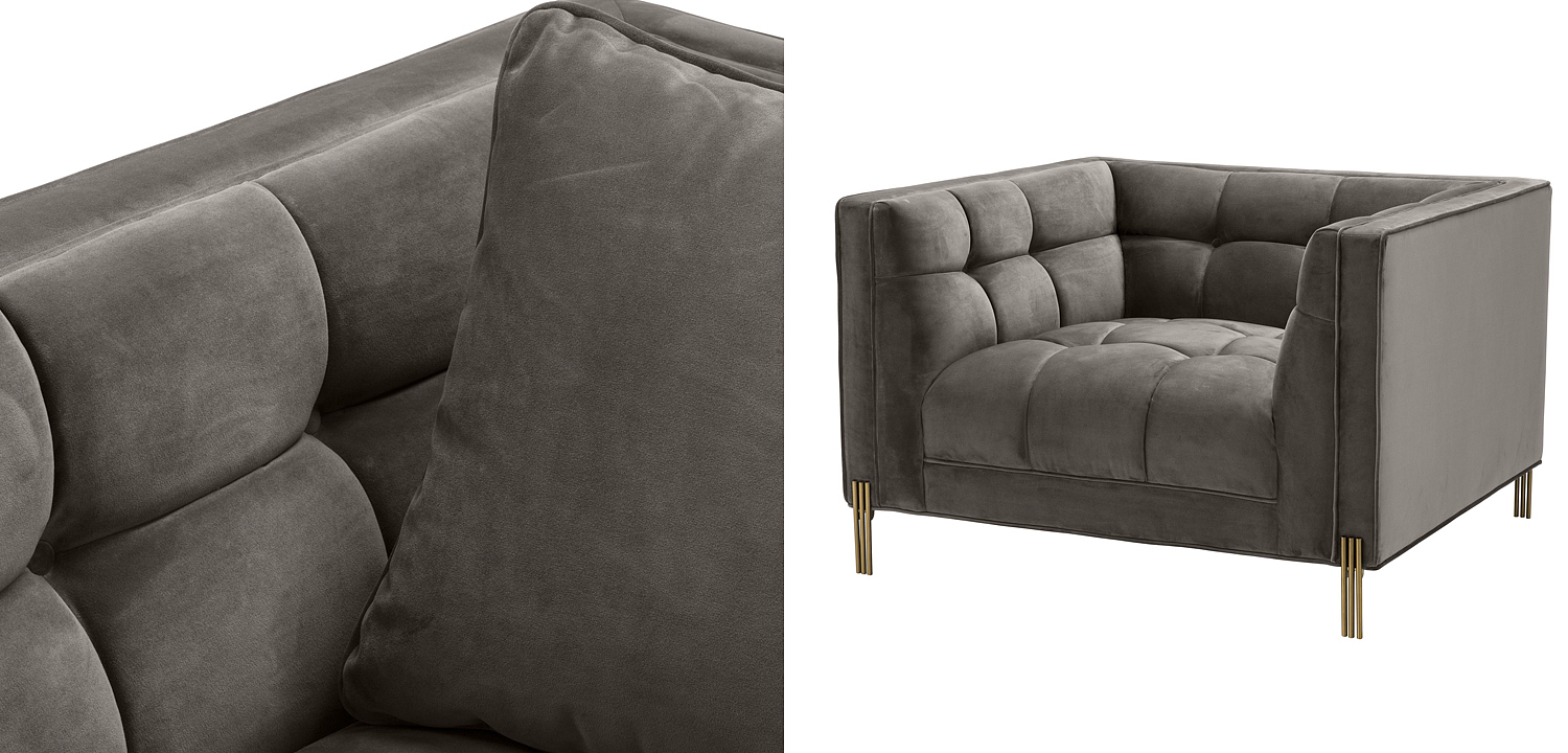 Кресло Eichholtz Chair Sienna grey Кресло Eichholtz Chair Sienna grey - Loft-Concept в Тюмени