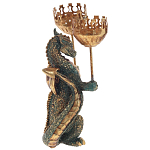Подсвечник в виде дракона Dragon candlestick Gold Green варинант исполнения - 2 | Loft Concept в Тюмени