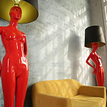 Лампа MANNEQUIN LAMP с абажуром созерцание силуэта варинант исполнения - 7 | Loft Concept в Тюмени