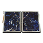 Портсигар на 10 сигарет с газовой зажигалкой из натурального камня Содалит Stone Cigarettes Cases варинант исполнения - 4 | Loft Concept в Тюмени