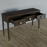 Дизайнерский Письменный стол Elsa Dreams Walnut с тремя ящиками варинант исполнения - 4 | Loft Concept в Тюмени