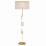 Торшер золотой c декоративной мраморной вставкой на каркасе Kernel варинант исполнения - 1 | Loft Concept в Тюмени