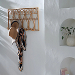 Настенная вешалка из ротанга Wila Wall Hanger L варинант исполнения - 2 | Loft Concept в Тюмени
