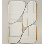 Зеркало в ассиметричной раме золотистого цвета Chaotic варинант исполнения - 2 | Loft Concept в Тюмени