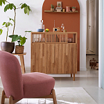 Кресло на деревянных ножках Olguin Pink Chair варинант исполнения - 6 | Loft Concept в Тюмени