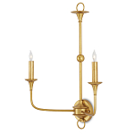 Бра настенное золотого цвета в форме подсвечника Graceful Smoothness варинант исполнения - 2 | Loft Concept в Тюмени