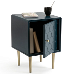 Тумба с одной дверцей Scale Ornament Blue Nightstand варинант исполнения - 3 | Loft Concept в Тюмени