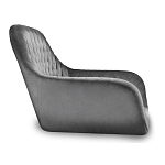 Стул с мягкой серой обивкой из велюра и подъемно-поворотным механизмом на черных колесиках Harper Gray варинант исполнения - 2 | Loft Concept в Тюмени