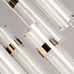 Люстра каскадная с прозрачными цилиндрическими плафонами Jenae Glass Tube Lighting варинант исполнения - 9 | Loft Concept в Тюмени