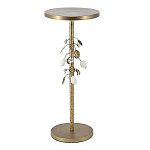 Столик золотистый с цветочной композицией на основании Forest Fairy Tale варинант исполнения - 1 | Loft Concept в Тюмени