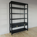 Стеллаж с двумя ящиками Elsa Dreams Black варинант исполнения - 1 | Loft Concept в Тюмени