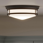 Потолочный светильник с белым матовым стеклянным плафоном в форме перевернутого конуса Hinkley варинант исполнения - 19 | Loft Concept в Тюмени