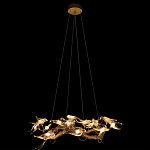 Люстра подвесная с прозрачными стеклянными птичками на ветвях Диаметр 80 см Serip Voa варинант исполнения - 3 | Loft Concept в Тюмени