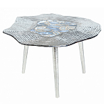 Кофейный стол со столешницей из агата Agate Design Blue  варинант исполнения - 1 | Loft Concept в Тюмени