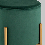 Зеленый пуф на золотистых ножках SANJAY варинант исполнения - 3 | Loft Concept в Тюмени