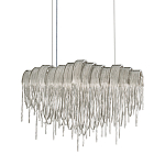 Люстра подвесная с металлическими цепочками и изогнутыми металлическими дугами 72 см Atlantis Chain варинант исполнения - 1 | Loft Concept в Тюмени