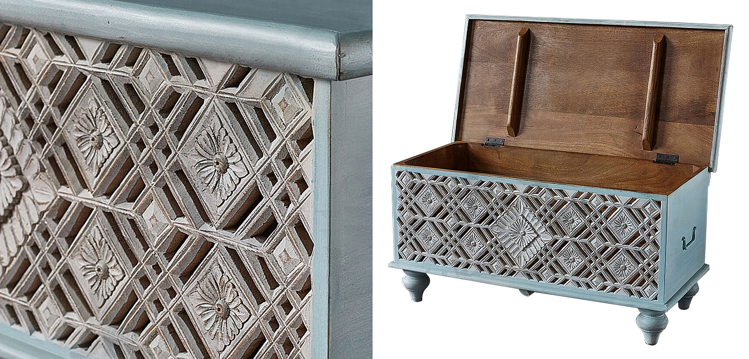 Сундук резной Vimal Carved Wood Chest Сундук резной Vimal Carved Wood Chest - Loft-Concept в Тюмени
