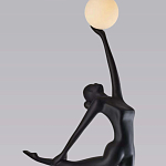 Торшер черная статуэтка Девушка Girl Carries Light Balls варинант исполнения - 2 | Loft Concept в Тюмени