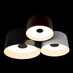 Потолочный светильник с 3-мя цилиндрическими абажурами черного белого и коричневого цвета Urban Dome варинант исполнения - 2 | Loft Concept в Тюмени