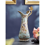 Кувшин с цветочным рисунком и бронзовой ручкой Blue Garden варинант исполнения - 2 | Loft Concept в Тюмени