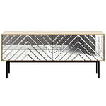 Длинная тумба с зеркальным декором Serena варинант исполнения - 13 | Loft Concept в Тюмени