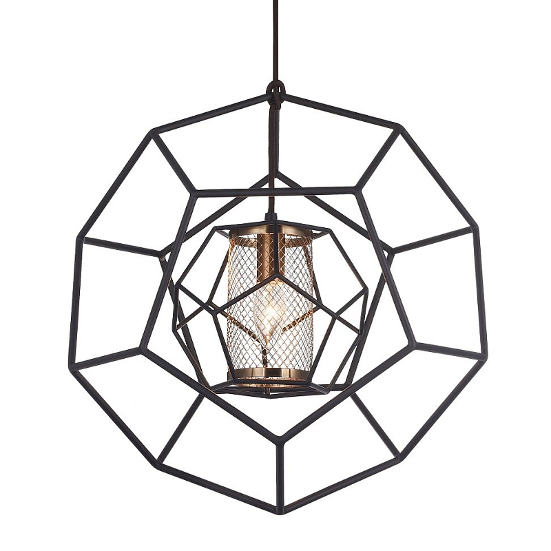 Подвесной светильник Octagrid Sun Pendant Золотой Черный Подвесной светильник Octagrid Sun Pendant Золотой Черный в Тюмени | Loft Concept
