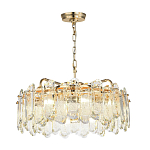 Люстра подвесная круглая с хрустальными овальными подвесками Harmonica варинант исполнения - 2 | Loft Concept в Тюмени