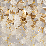 Люстра подвесная золотого цвета с декоративными ветвями и прозрачными рельефными подвесками FAIRYTREE Light варинант исполнения - 9 | Loft Concept в Тюмени