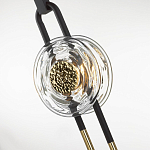 Подвесной светильник с черным основанием и золотистым декором Bruno варинант исполнения - 3 | Loft Concept в Тюмени