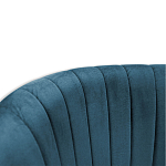 Барный стул со спинкой на 4-х деревянных ножках Синий Велюр Ava Charm варинант исполнения - 3 | Loft Concept в Тюмени