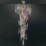 Люстра с голубыми и прозрачными подвесками в форме капель Blue Drop Chandelier варинант исполнения - 2 | Loft Concept в Тюмени