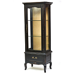 Витрина однодверная с ящиком и 3-мя полками из массива березы Vintage варинант исполнения - 2 | Loft Concept в Тюмени