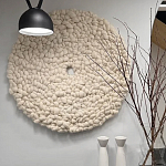 Панно на стену из шерсти мериноса Белый Круг  варинант исполнения - 3 | Loft Concept в Тюмени