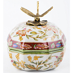 Фарфоровая шкатулка с бронзовой стрекозой Eden Garden варинант исполнения - 3 | Loft Concept в Тюмени