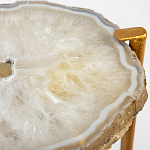 Кофейный стол со столешницей из агата Agate Design Beige варинант исполнения - 2 | Loft Concept в Тюмени