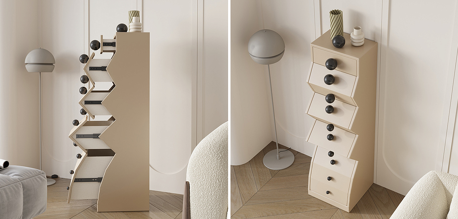Комод Garton Wooden Forms Chest Of Drawers Beige Комод Garton Wooden Forms Chest Of Drawers Beige - Loft-Concept в Тюмени
