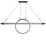 Светодиодная люстра Black LED Circle and Oval Lamp варинант исполнения - 2 | Loft Concept в Тюмени