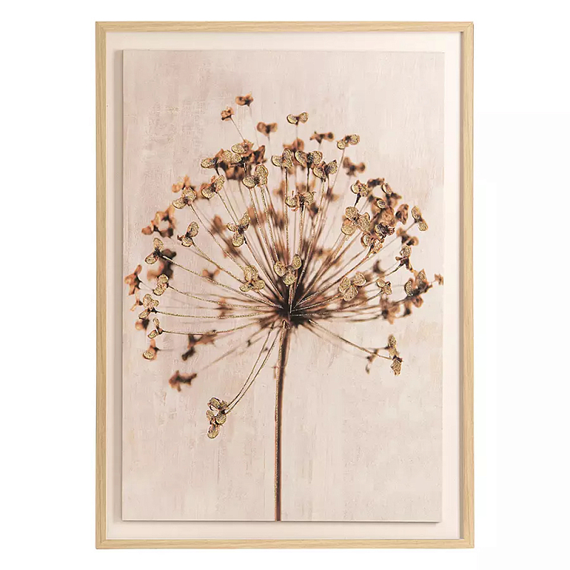 Панно с растительными мотивами в прямоугольной раме Floral Motif Бежевый Черный Панно с растительными мотивами в прямоугольной раме Floral Motif Бежевый Черный в Тюмени | Loft Concept