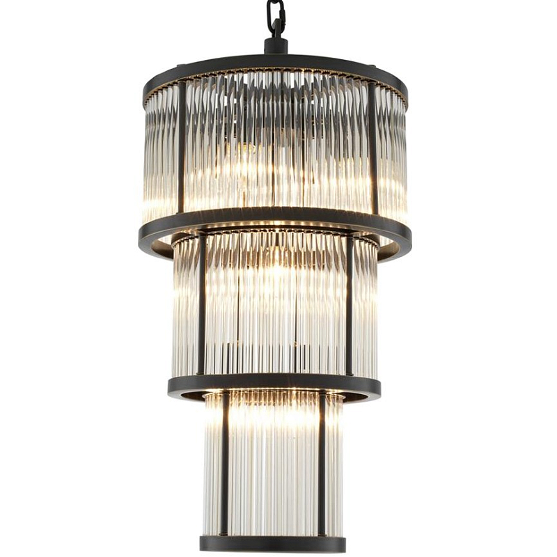 Люстра Chandelier Avery Bronze Темная бронза Прозрачное Стекло Люстра Chandelier Avery Bronze Темная бронза Прозрачное Стекло в Тюмени | Loft Concept
