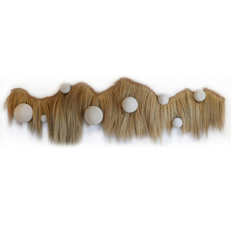 Большая дизайнерская Инсталляция из соломы RAFFIA Installation  Коричневый Серый в Тюмени | Loft Concept 