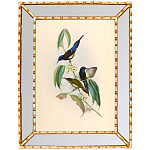 Постер с изображением птиц и цветов в зеркальной раме Blooming Birds Poster варинант исполнения - 5 | Loft Concept в Тюмени