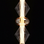 Подвесной светильник с вертикальной композицией из прозрачных и янтарных стеклянных шаров и ромбов Gabriel Scott Luna варинант исполнения - 15 | Loft Concept в Тюмени