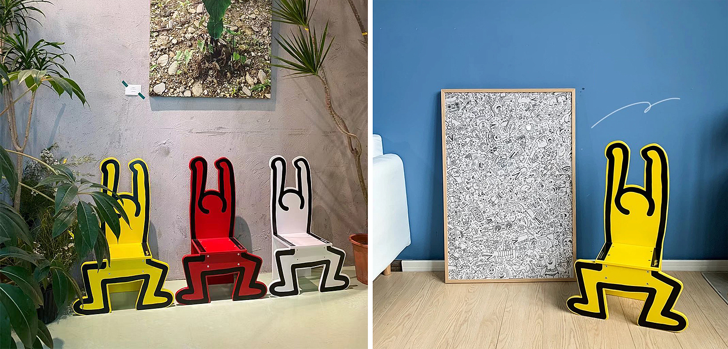 Детский стул Chaise Keith Haring Dancer Vilac Желтый Детский стул Chaise Keith Haring Dancer Vilac Желтый - Loft-Concept в Тюмени
