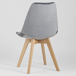 Стул с мягким велюровым сиденьем Arvika Grey варинант исполнения - 5 | Loft Concept в Тюмени