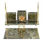 Настольный письменный набор из змеевика с гербом России Successful Leader варинант исполнения - 1 | Loft Concept в Тюмени